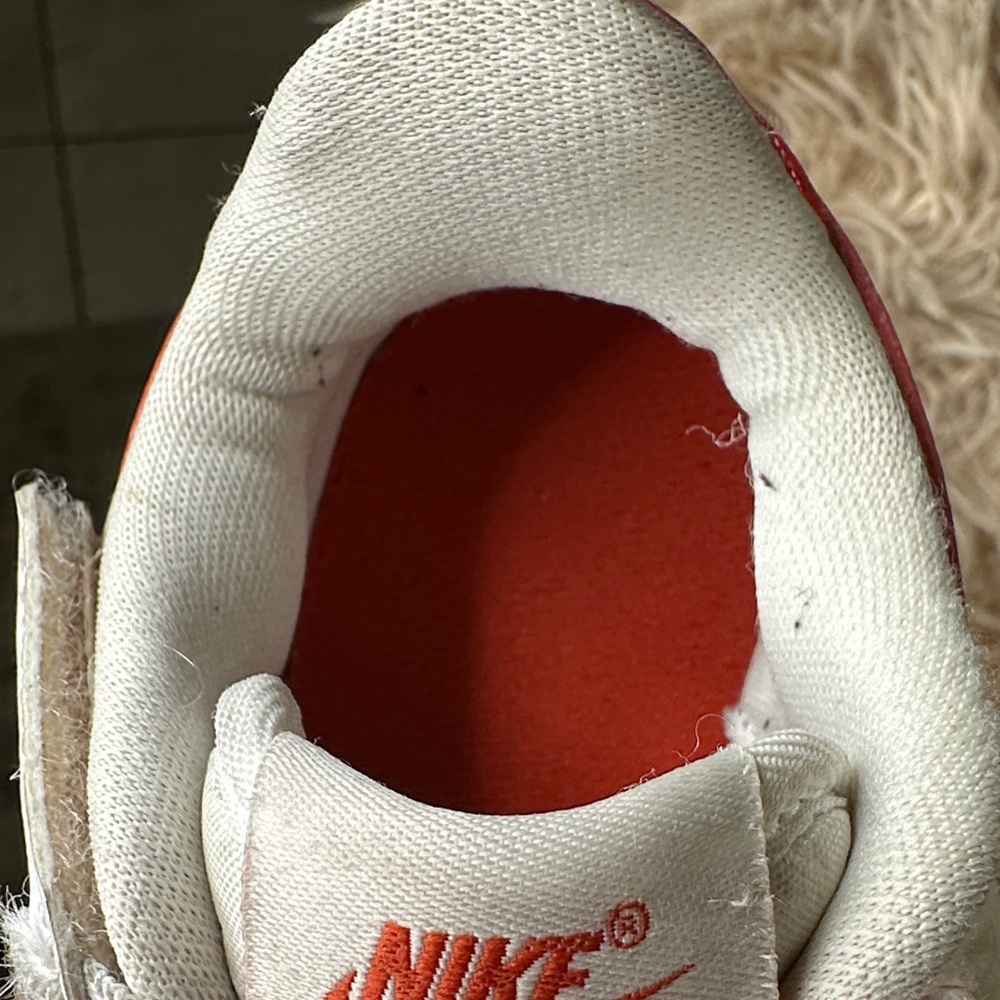 Nike Kids Force 1 White and Red Sneakers - Picture 6 of 9